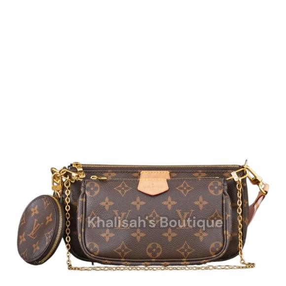 LV Louis Vuitton Multi Pochette Accessoires PINK Monogram IN MINT CONDITION - Picture 10 of 16